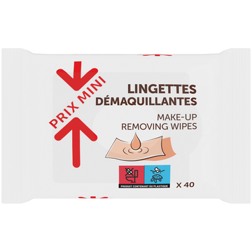 Lingettes démaquillantes PRIX MINI x40