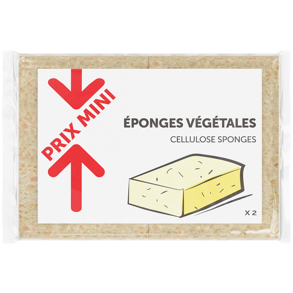Eponges végétales PRIX MINI - x2