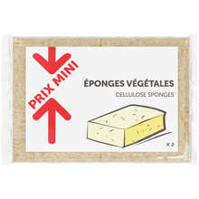Eponges végétales PRIX MINI - x2