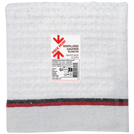 Serpillière gaufrée blanche PRIX MINI - 55x100cm