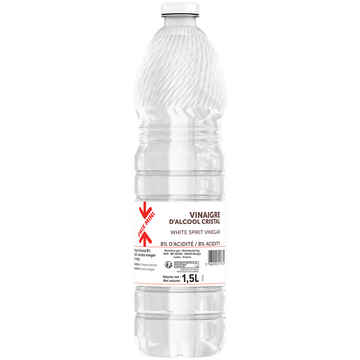 Vinaigre d'alcool cristal 8° PRIX MINI - 1,5L