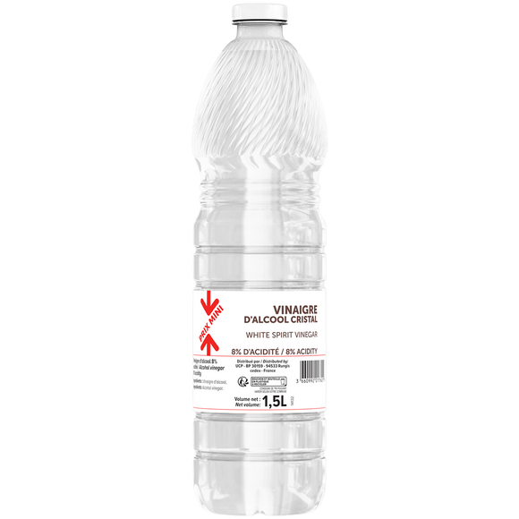 Vinaigre d'alcool cristal 8° PRIX MINI - 1,5L