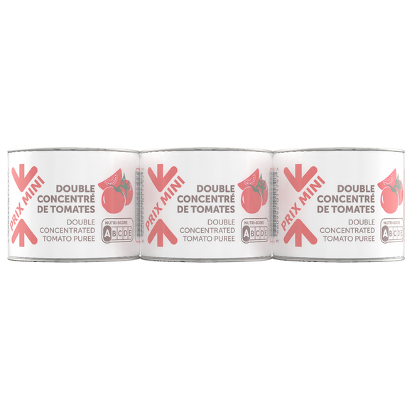 Double concentré de tomates 28% PRIX MINI - 3x70g
