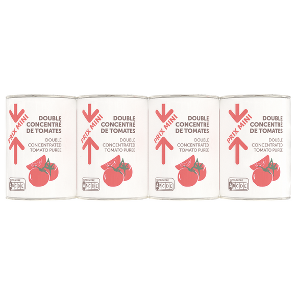 Double concentré de tomates 28% PRIX MINI - 140g, x4
