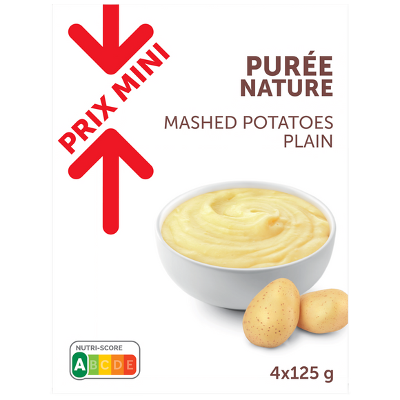 Purée nature PRIX MINI sachets 4x125g 500g
