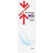 Serviettes maxi nuit avec ailettes x10 PXM