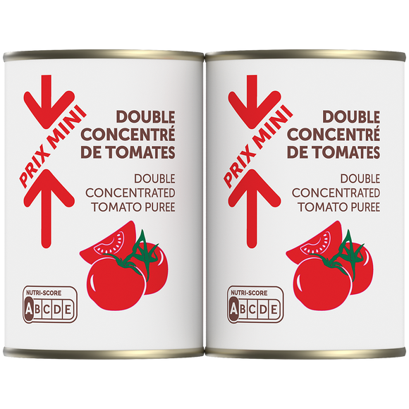 Double concentré de tomates 28% PRIX MINI 2x140g 280g