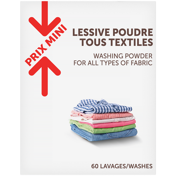 Lessive en poudre - 60 lavages - 3 kg