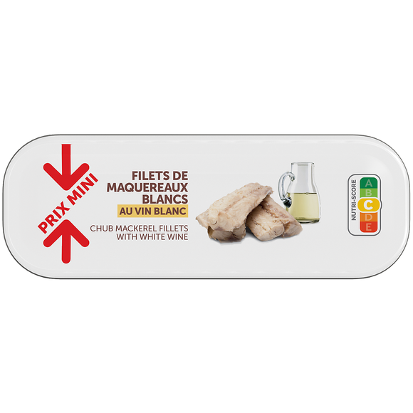 Filets de Maquereaux Vin Blanc PRIX MINI 1/4 176g