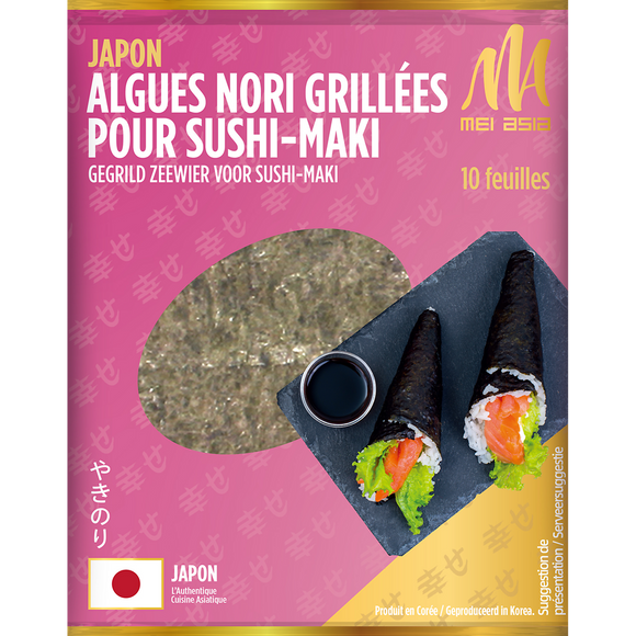 Algues grillées pour suhi nori MEI ASIA 28g