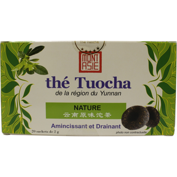 Thé Tuocha nature MONT ASIE, 20 sachets 40g