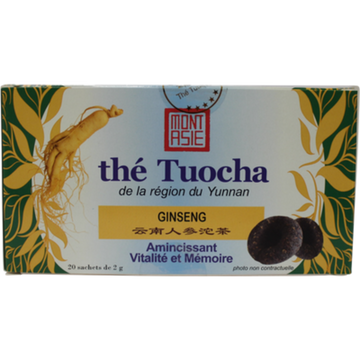 Thé Tuocha au ginseng MONT ASIE, 20 sachets 40g