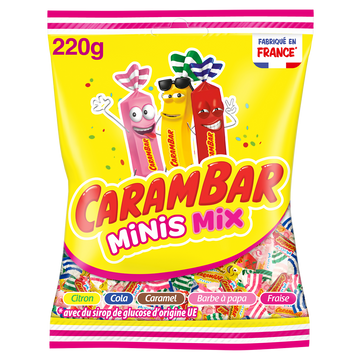 Bonbons Mini Mix CARAMBAR - Sachet de 220g