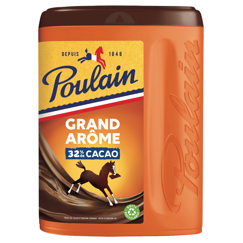 Chocolat en Poudre Grand Arôme 32% de cacao POULAIN - Boîte de 800g