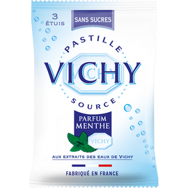 Pastilles à la menthe sans sucre VICHY, 3X19g