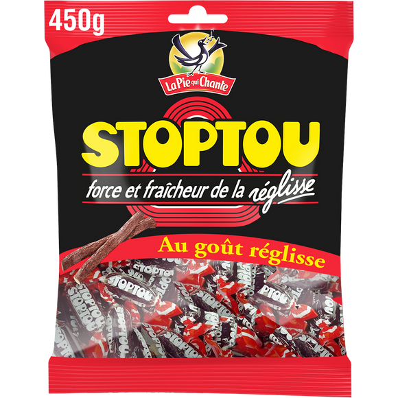 Bonbons Stoptou au réglisse LA PIE QUI CHANTE - Sachet de 450g