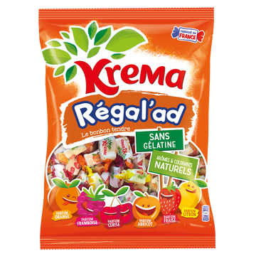 Bonbons Regal'Ad Assortiment fruits KREMA - Sachet de 590g