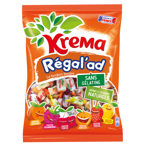 Bonbons Regal'Ad Assortiment fruits KREMA - Sachet de 590g