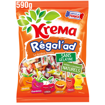 Bonbons Regal'Ad Assortiment fruits KREMA - Sachet de 590g