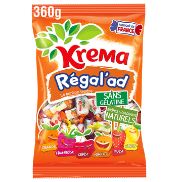 Bonbons Regal'Ad Assortiment fruits KREMA - Sachet de 360g