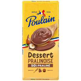 Tablette Chocolat Noir Pralinoise à patisser POULAIN - 180g