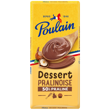Tablette Chocolat Noir Pralinoise à patisser POULAIN - 180g