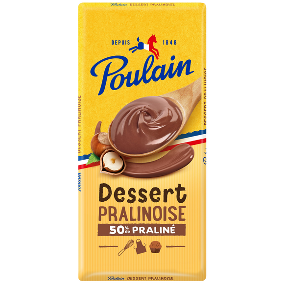 Tablette Chocolat Noir Pralinoise à patisser POULAIN - 180g
