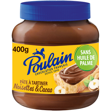 Pâte à tartiner Chocolat noisettes sans huile de palme - Pot de 400g