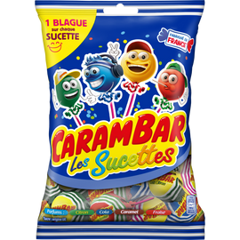 Bonbons Sucettes Family CARAMBAR - Sachet de 156g