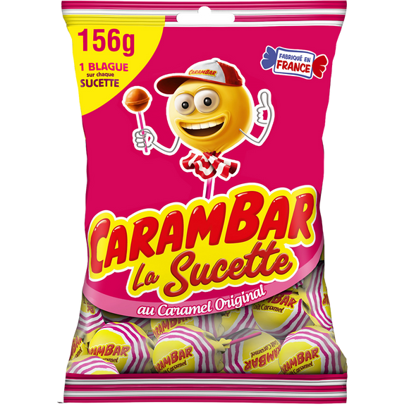 Bonbons Sucetes Caramel CARAMBAR - Sachet de 156g