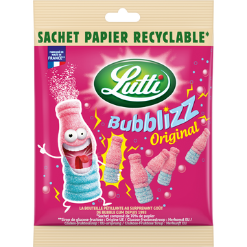 Bonbons Bubblizz piquants LUTTI - Sachet recyclable de 170g
