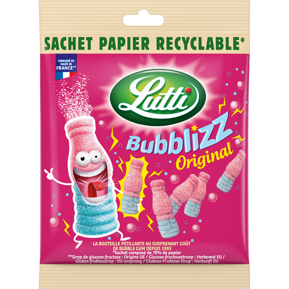 Bonbons Bubblizz piquants LUTTI - Sachet recyclable de 170g