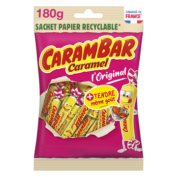 Bonbons Caramel CARAMBAR - Sachet recyclable de 180g