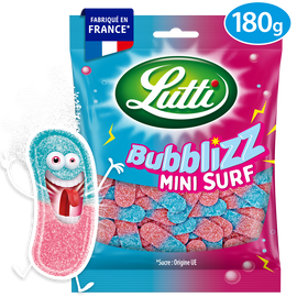Bonbons Bubblizz Mini Surf piquants LUTTI - Sachet de 180g