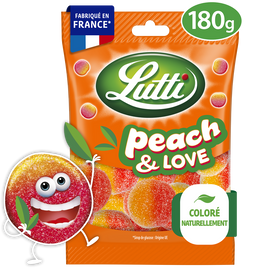Bonbons Peach & Love à la pêche LUTTI - Sachet de 180g