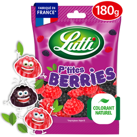 Bonbons P'tites Berries aux fruits des bois LUTTI - Sachet de 180g