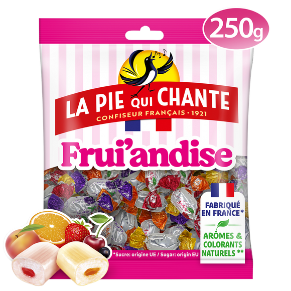 Bonbons Frui'andise LA PIE QUI CHANTE - Sachet de 250g