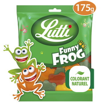 Bonbons Funny Frog aux fruits LUTTI - Sachet de 175g