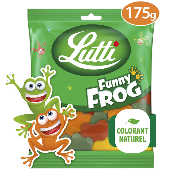 Bonbons Funny Frog aux fruits LUTTI - Sachet de 175g