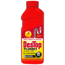 DESTOP Déboucheur Gel Turbo 5 min Javel - 2 doses - 500ml