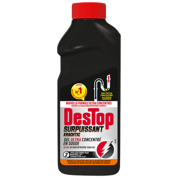 DESTOP Déboucheur Gel Surpuissant - 2 doses - 500ml
