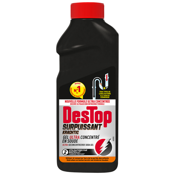 DESTOP Déboucheur Gel Surpuissant - 2 doses - 500ml
