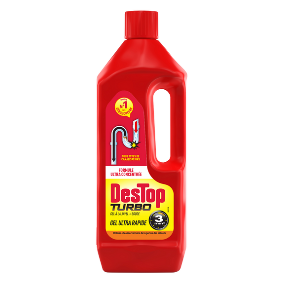 Gel déboucheur turbo javel DESTOP 1l
