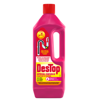 Déboucheur gel DESTOP spécial cheveux 1L