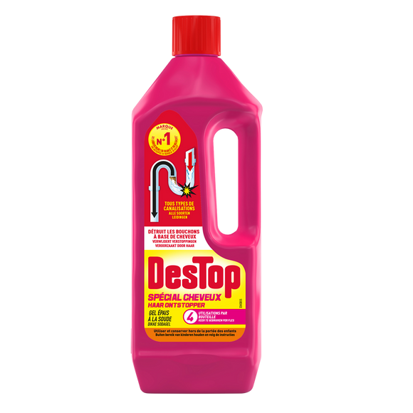 Déboucheur gel DESTOP spécial cheveux 1L