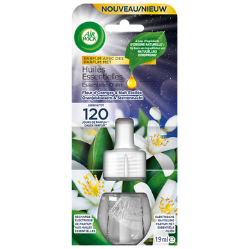 Recharge électrique fleur d'oranger ingrédients d'origine naturelle AIRWICK 19ml