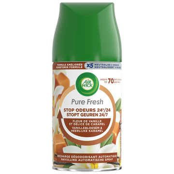 AIR WICK RECHARGE FRESHMATIC PURE FRESH VANILLE ET DELICES DE CARAMEL250 ML