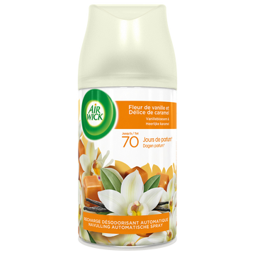 Kit Désodorisant automatique Pure Fresh Plaisir vanille delicé de caramel AIR WICK, 250ml