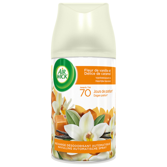 Kit Désodorisant automatique Pure Fresh Plaisir vanille delicé de caramel AIR WICK, 250ml
