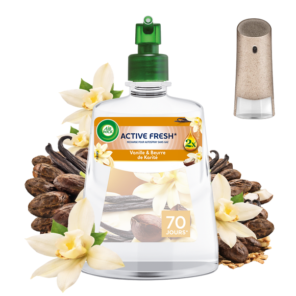 Désodorisant Recharge spray automatique sans gaz active fresh vanilleAIR WICK